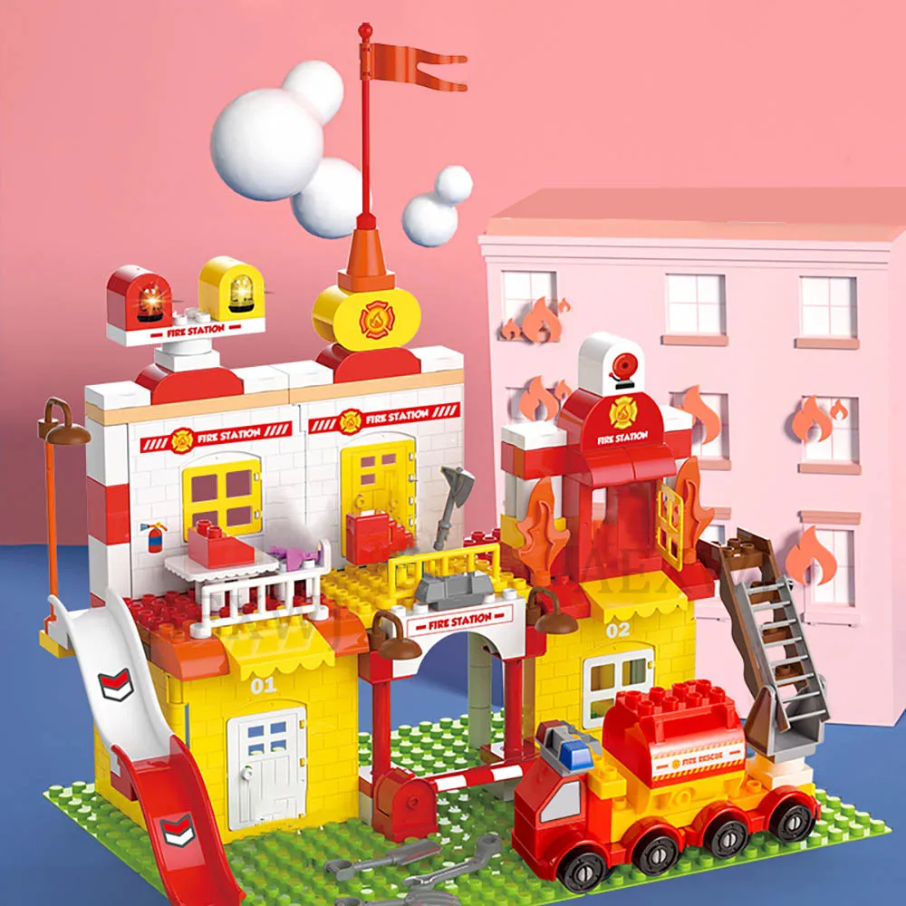 New Urban Fire Fighting Series Blocks Big Particle DIY Building Blocks City Colorful Brick Toys for Children Christmas Boy Gifts
New Urban Fire Fighting Series Blocks Big Particle DIY Building Blocks City Colorful Brick Toys for Children Christmas Boy Gifts