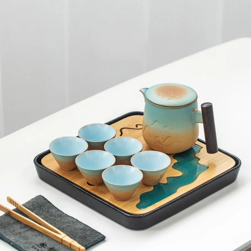 Outdoor Black Tea Set Ceramic Nordic Travel Home Tea Set High Quality Office Portable Teaset Home & Garden TZCJTZ
Outdoor Black Tea Set Ceramic Nordic Travel Home Tea Set High Quality Office Portable Teaset Home & Garden TZCJTZ