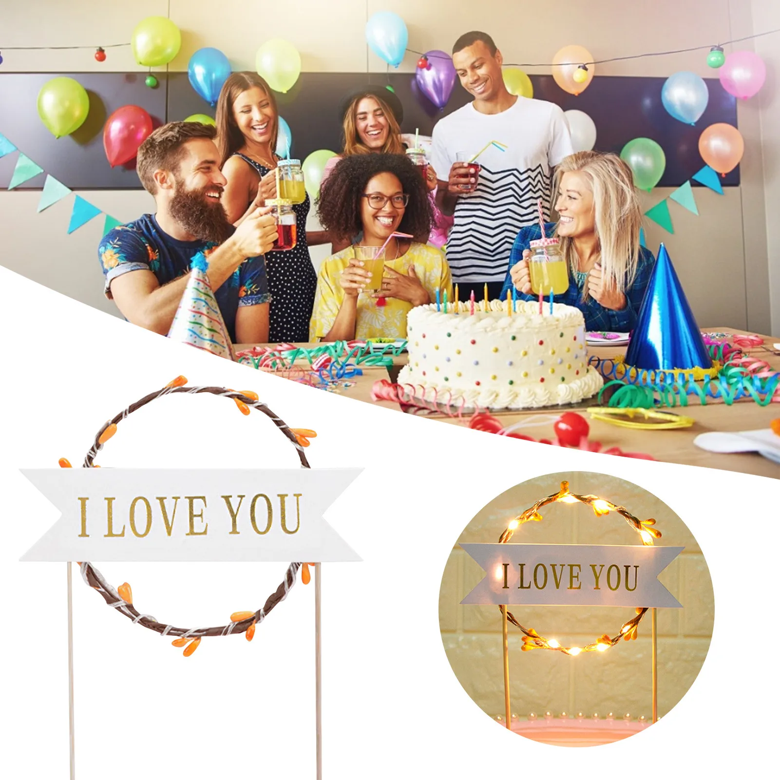 LED Luminous Card Plug-in Romantic I Love You Cake Decoration Birthday Party Baking Supplies Decoration Supplies
LED Luminous Card Plug-in Romantic I Love You Cake Decoration Birthday Party Baking Supplies Decoration Supplies