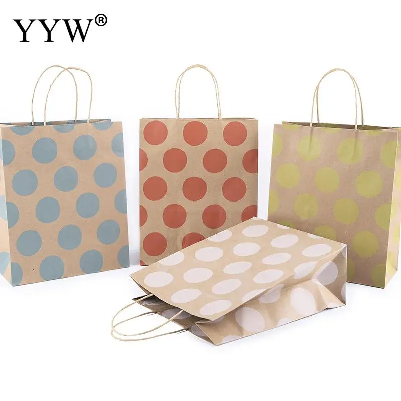 Hot Sale 50pcs/Lot Gift Wrap Bags Kraft Paper Handbag Dot Party Festival Birthday Gifts Packaging Box Bags With Handle Wholesale
Hot Sale 50pcs/Lot Gift Wrap Bags Kraft Paper Handbag Dot Party Festival Birthday Gifts Packaging Box Bags With Handle Wholesale