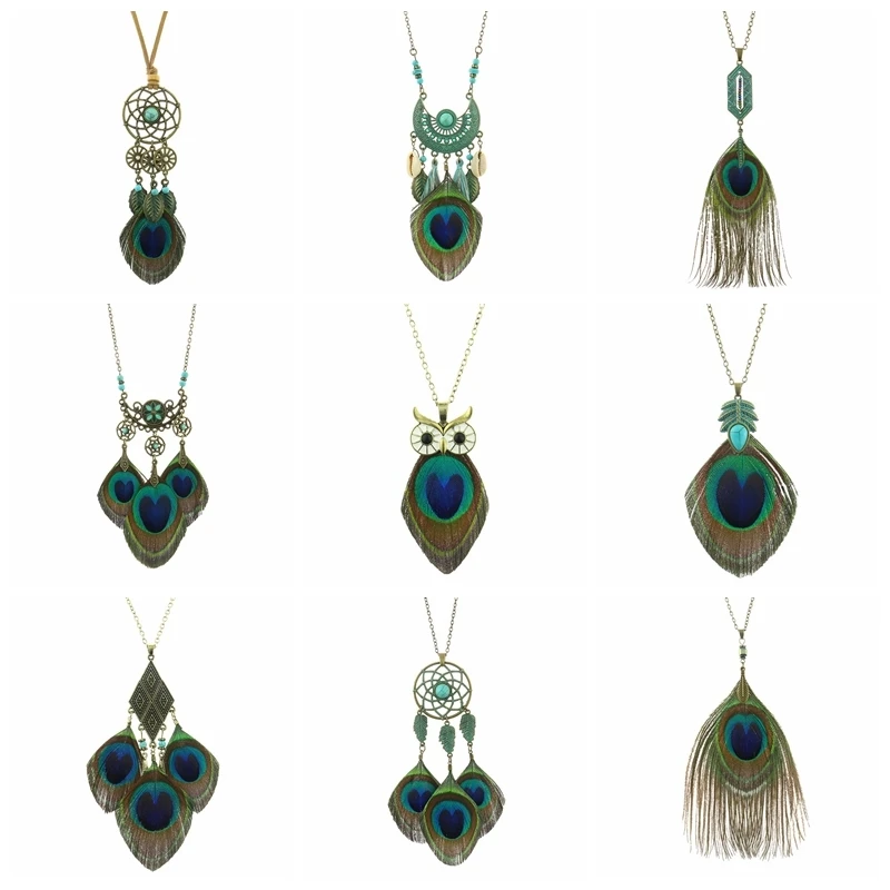Elegant Peacock Feather Pendant Long Gold Plated Chain Tassel Necklaces For Women Accessory Bohemia Costumes Jewelry Bijoux
Elegant Peacock Feather Pendant Long Gold Plated Chain Tassel Necklaces For Women Accessory Bohemia Costumes Jewelry Bijoux
