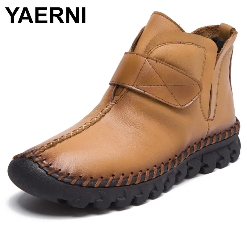 YAERNI Women Boots 2021 Genuine Leather Autumn Winter Boots Handmade Woman Shoes Casual Full Grain Leather Ankle Boots For Women
YAERNI Women Boots 2021 Genuine Leather Autumn Winter Boots Handmade Woman Shoes Casual Full Grain Leather Ankle Boots For Women