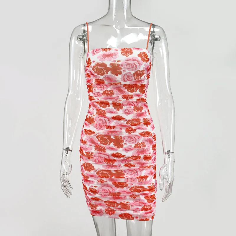 WJFZQM Spaghetti Strap Backless Sexy Mesh Bodycon Dress Women Skater Pleated Wrap Party Dresses Summer Mini Pink Ruched Dress
WJFZQM Spaghetti Strap Backless Sexy Mesh Bodycon Dress Women Skater Pleated Wrap Party Dresses Summer Mini Pink Ruched Dress