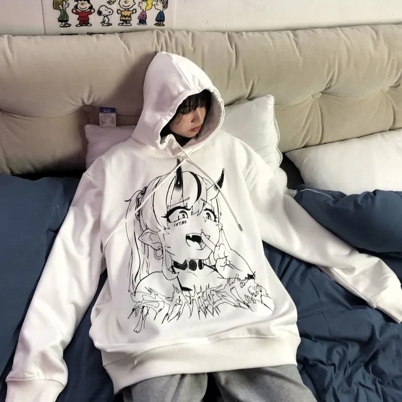 QWEEK Graffiti Print Cartoon Print Hip Hop Hoodie Harajuku Anime Hoodie 2021 Fashion Women Streetwear Japan Long Sleeve Tops
QWEEK Graffiti Print Cartoon Print Hip Hop Hoodie Harajuku Anime Hoodie 2021 Fashion Women Streetwear Japan Long Sleeve Tops