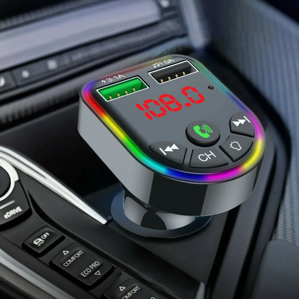 Car Bluetooth Radio FM Transmitter MP3 Player Wireless Radio Adapter Dual USB Charger Handsfree Audio Receiver U Disk TF Card
Car Bluetooth Radio FM Transmitter MP3 Player Wireless Radio Adapter Dual USB Charger Handsfree Audio Receiver U Disk TF Card