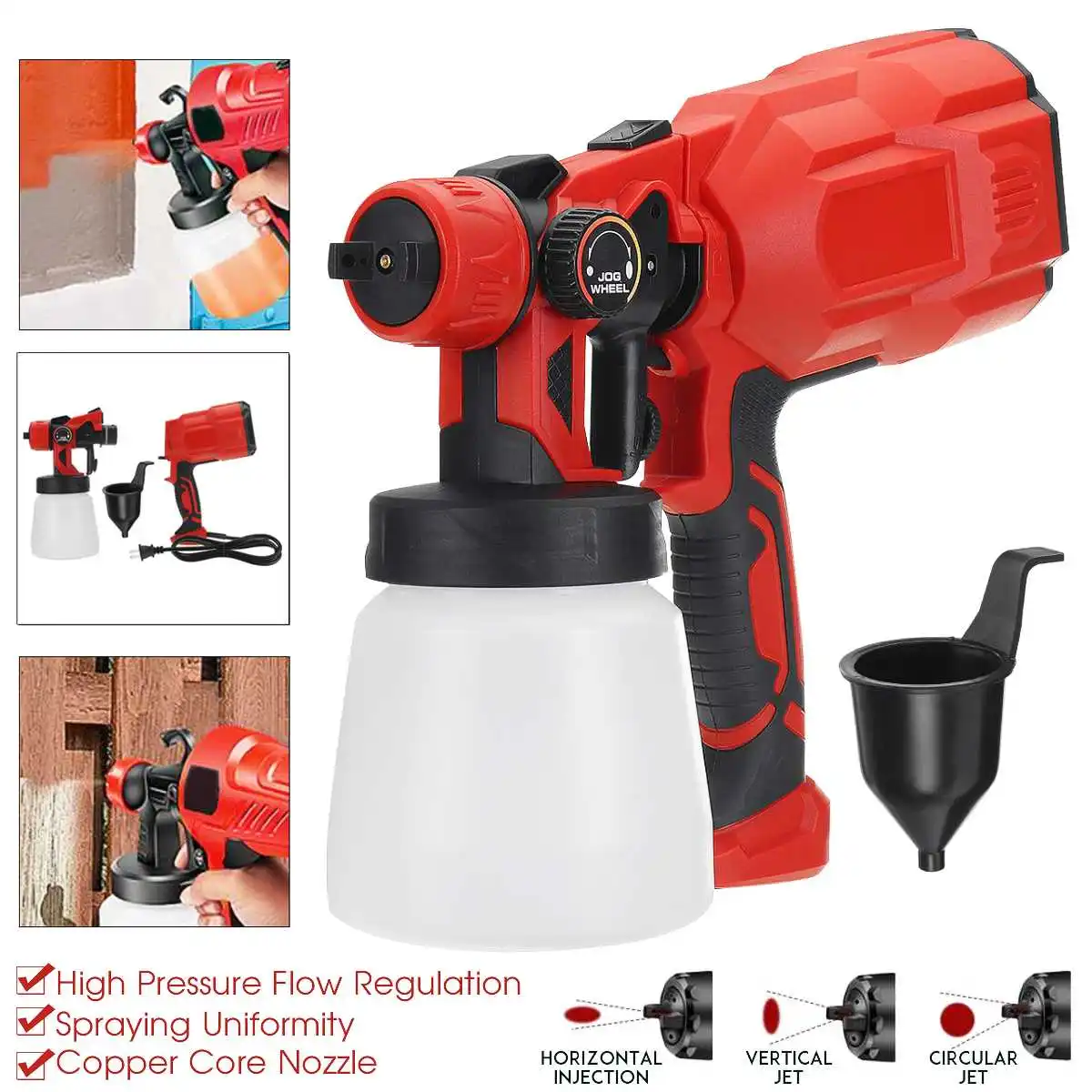 1000W Electric Spray Gun 3 Nozzle High Pressure Paint Sprayer Large Capacity Flow Control Household DIY Paint Tool 110-230V
1000W Electric Spray Gun 3 Nozzle High Pressure Paint Sprayer Large Capacity Flow Control Household DIY Paint Tool 110-230V