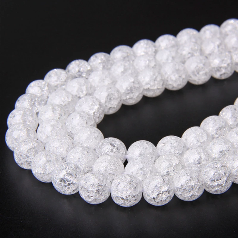 Wholesale Natural white Cracked quartz Crystal Stone Round loose crackle glass Beads 6 8 10 12 MM For Jewelry Making bracelet
Wholesale Natural white Cracked quartz Crystal Stone Round loose crackle glass Beads 6 8 10 12 MM For Jewelry Making bracelet