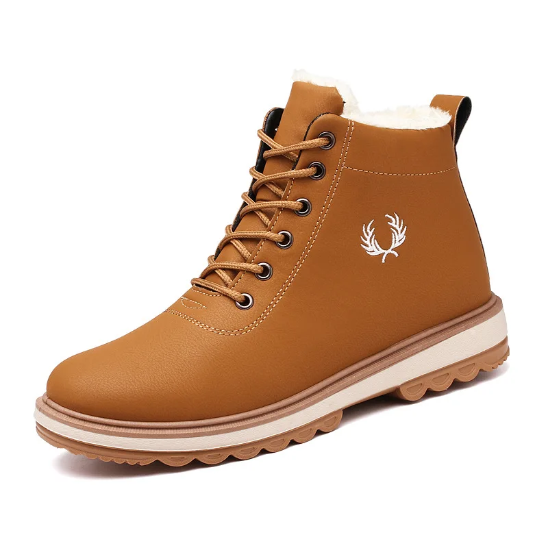 Winter new men warm high - top cotton shoes leather boots men thick short boots men work shoes comfortable for work rain boots
Winter new men warm high - top cotton shoes leather boots men thick short boots men work shoes comfortable for work rain boots