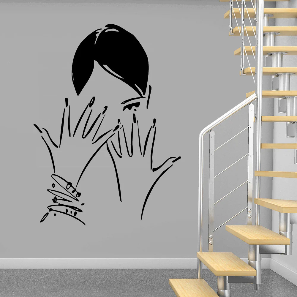 Fashion Modern Nail Salon Vinyl Wall Stickers Decor For Beauty Salon Decoration Art Wall Decal Sticker Mural Wallpaper ph158
Fashion Modern Nail Salon Vinyl Wall Stickers Decor For Beauty Salon Decoration Art Wall Decal Sticker Mural Wallpaper ph158