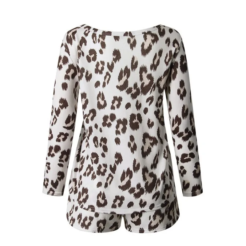 Fashion Leopard Printing Women Set Comfortable Round Neck T Shirts Short Suit Female Loose Suits
Fashion Leopard Printing Women Set Comfortable Round Neck T Shirts Short Suit Female Loose Suits