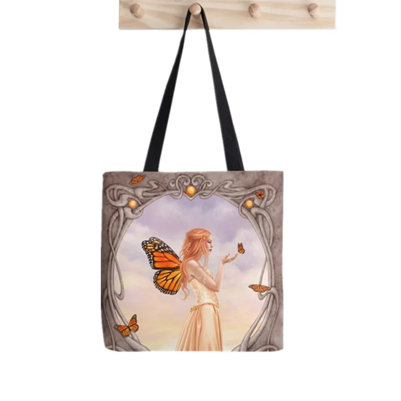 Women Shopper bag citrine Fairy Printed Kawaii Bag Harajuku Shopping Canvas Shopper Bag girl handbag Tote Shoulder Lady Bag
Women Shopper bag citrine Fairy Printed Kawaii Bag Harajuku Shopping Canvas Shopper Bag girl handbag Tote Shoulder Lady Bag