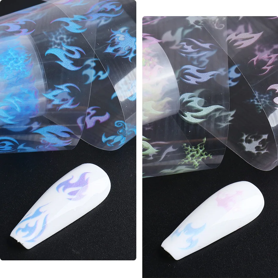 10 Roll/Box Luminous Fire Flame Nail Foil Set Nail Art Transfer Sticker Decal Yellow Blue Slider Starry Papers Decoration
10 Roll/Box Luminous Fire Flame Nail Foil Set Nail Art Transfer Sticker Decal Yellow Blue Slider Starry Papers Decoration