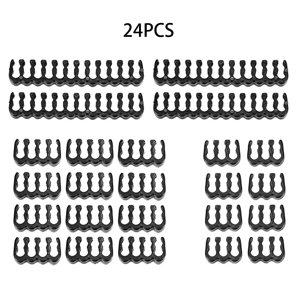 16/24Pcs PP Cable Comb/Clamp/Clip/Organizer/Dresser for 2.5-3mm PC Power Cables Wiring 4/6/8/24 Pin Computer Cable Manager
16/24Pcs PP Cable Comb/Clamp/Clip/Organizer/Dresser for 2.5-3mm PC Power Cables Wiring 4/6/8/24 Pin Computer Cable Manager