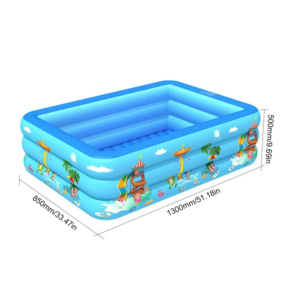 130cm 3Layers Inflatable Square Swimming Pool Children Inflatable Pool Bathing Tub Baby Kid Home Outdoor Large Swimming Pool
130cm 3Layers Inflatable Square Swimming Pool Children Inflatable Pool Bathing Tub Baby Kid Home Outdoor Large Swimming Pool