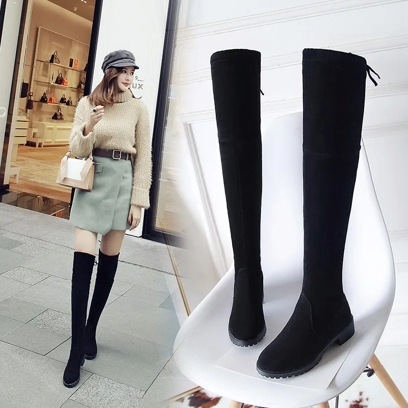 High Boots Female Winter Boots Women Over The Knee Boots Flat Stretch Sexy Fashion Shoes 2018 Black Grey New Riding Boots trg5
High Boots Female Winter Boots Women Over The Knee Boots Flat Stretch Sexy Fashion Shoes 2018 Black Grey New Riding Boots trg5
