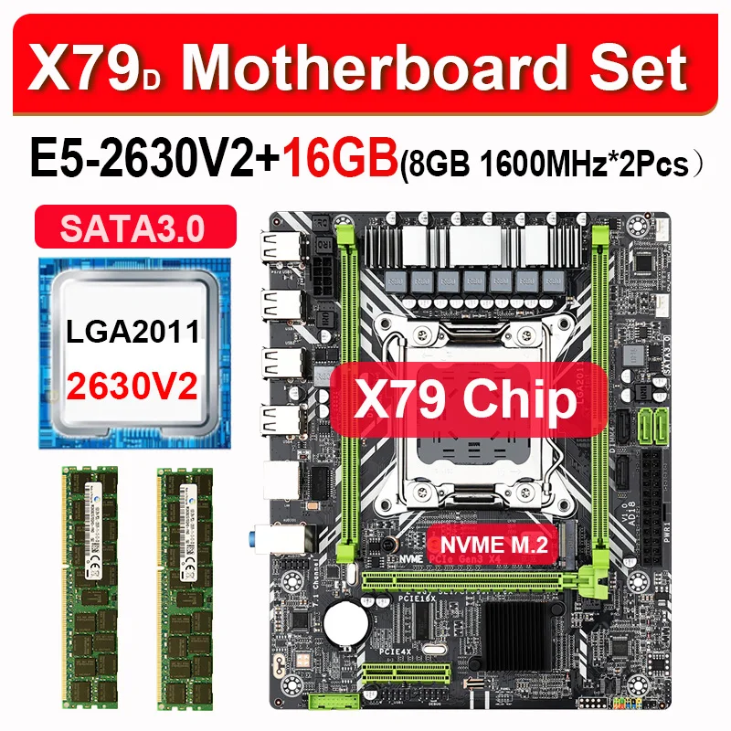 Материнская плата X79 m с LGA 2011 Xeon E5 2630 V2 2 шт. x 8 ГБ = 16 Гб 1600 МГц 12800 DDR3 память ECC REG набор USB 3,0 SATA 3,0 M.2 SSD
Материнская плата X79 m с LGA 2011 Xeon E5 2630 V2 2 шт. x 8 ГБ = 16 Гб 1600 МГц 12800 DDR3 память ECC REG набор USB 3,0 SATA 3,0 M.2 SSD