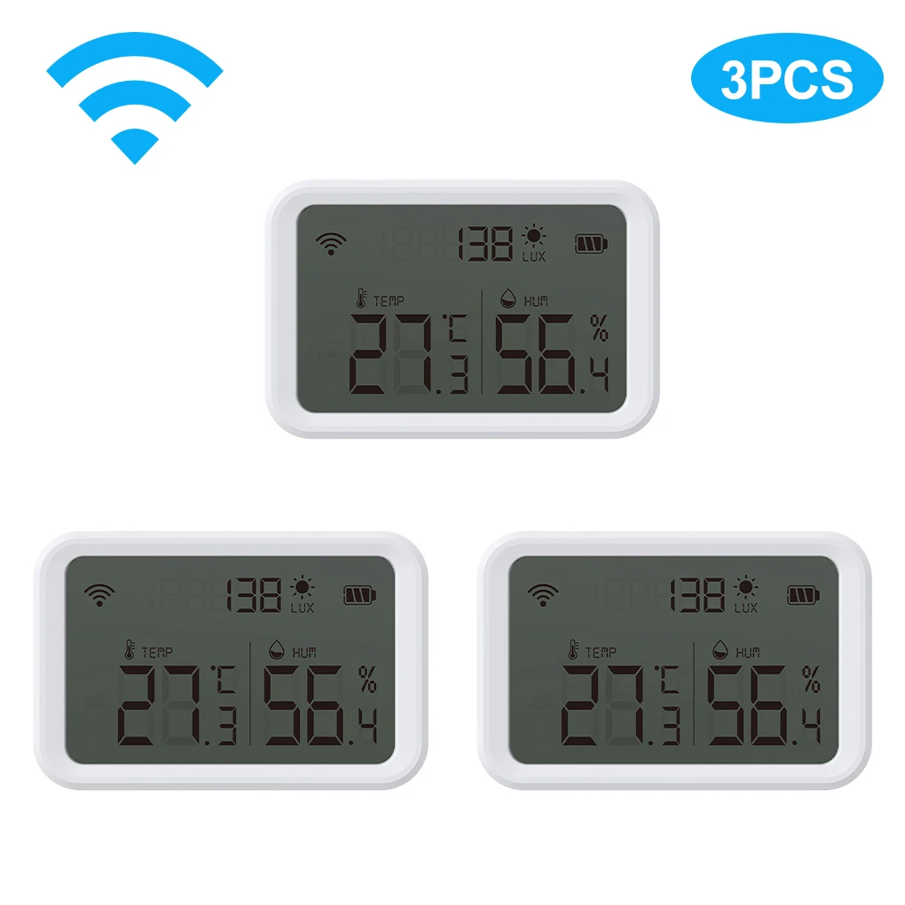 Tuya Wifi Zigbee Temperature Humidity Sensor Lux Light Detector Indoor Hygrometer Thermometer With LCD Screen Work Tuya Hub
Tuya Wifi Zigbee Temperature Humidity Sensor Lux Light Detector Indoor Hygrometer Thermometer With LCD Screen Work Tuya Hub