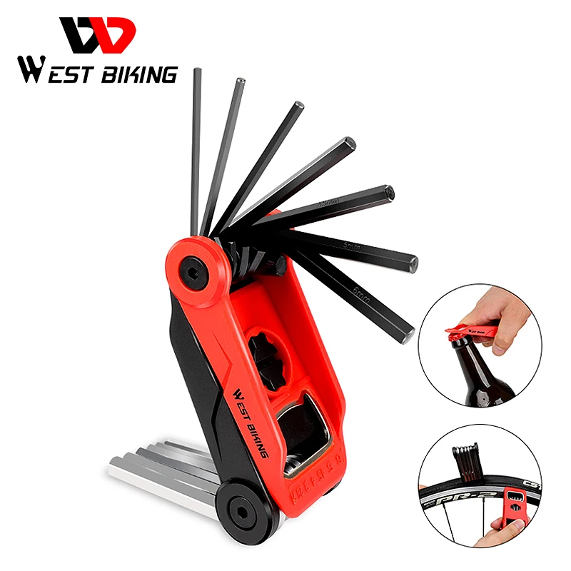 WEST BIKING Bicycle Tools Kit Cycling Repair Hex Allen Wrench Bottle Opener Tire Lever Multitool Set MTB Road Bike Repair Tool
WEST BIKING Bicycle Tools Kit Cycling Repair Hex Allen Wrench Bottle Opener Tire Lever Multitool Set MTB Road Bike Repair Tool