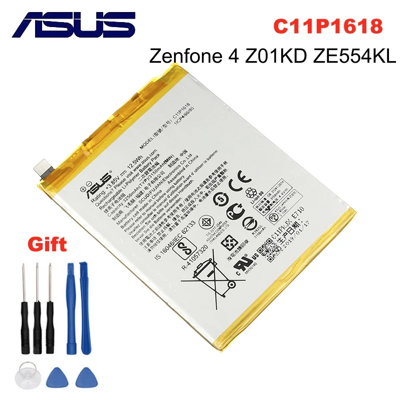 Оригинальный аккумулятор ASUS C11P1618 для телефона Zenfone 4 Z01KD ZE554KL ZenFone 5Q Lite ZC600KL X017DA Z01KDA