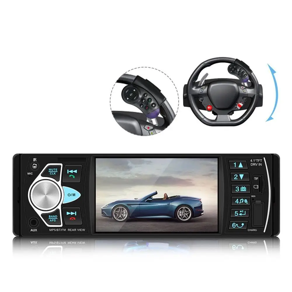 Автомагнитола 4022D MP5 плеер 1 Din с разъемом USB AUX FM громкой связью картой U диском|MP4 и