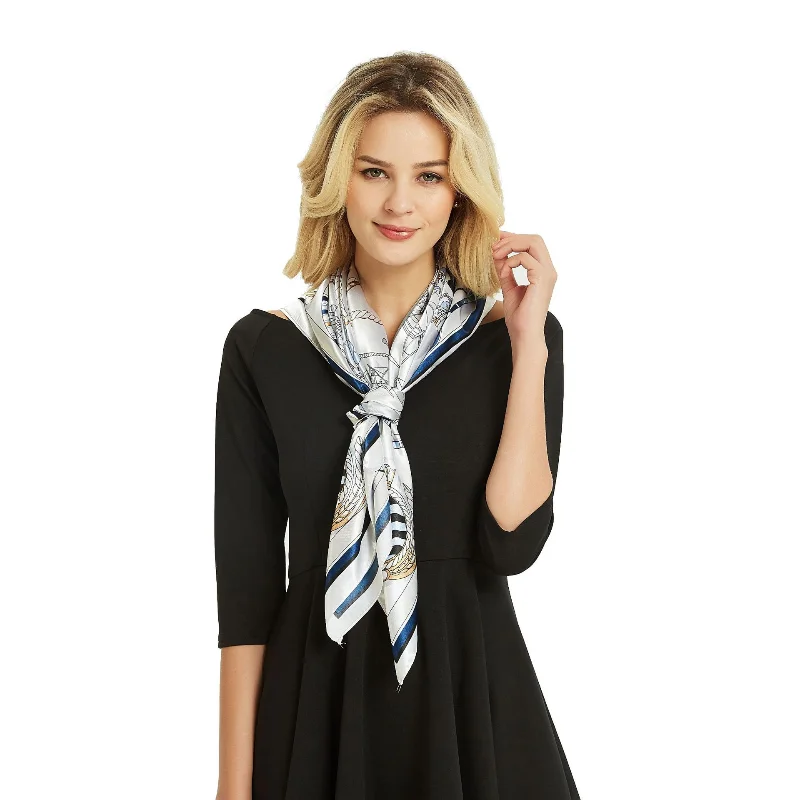 90*90cm New Sailing Print Emulation Silk Scarf Female Satin Square Hair Neck Tie Band Bag Soft Headband Shawl Fashion Present
90*90cm New Sailing Print Emulation Silk Scarf Female Satin Square Hair Neck Tie Band Bag Soft Headband Shawl Fashion Present