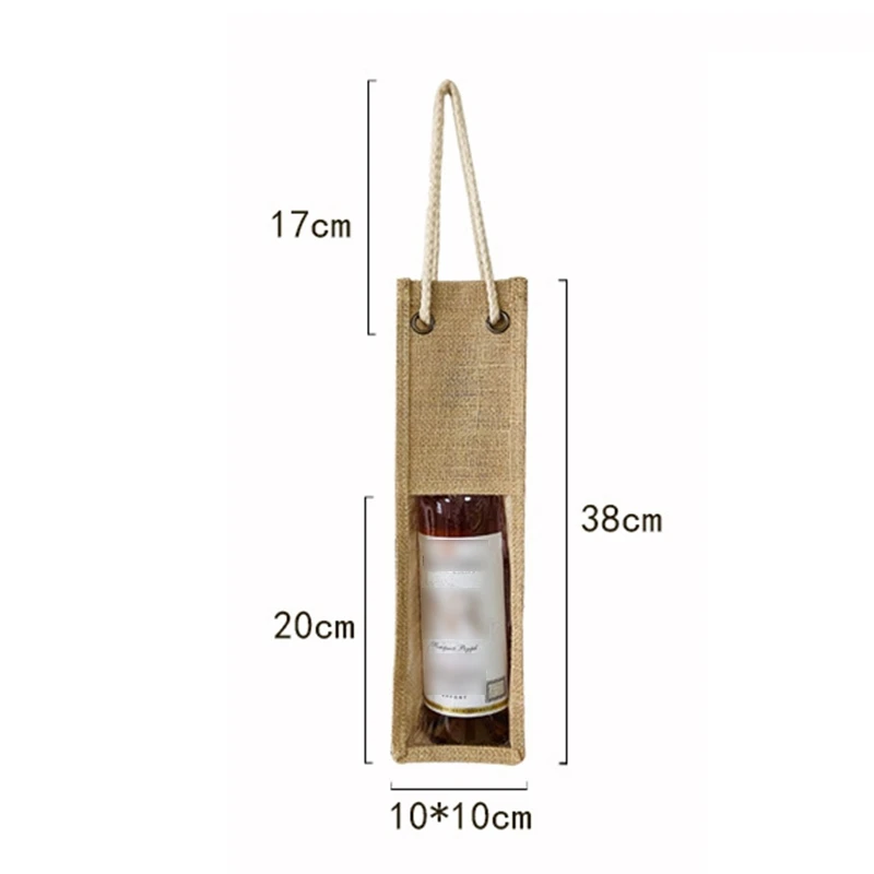 6Pack Burlap Wine Bags Wine Gift Bags with Ropes, 4X15in Single Reusable Wine Bottle Packaging Bags-ABUX
6Pack Burlap Wine Bags Wine Gift Bags with Ropes, 4X15in Single Reusable Wine Bottle Packaging Bags-ABUX