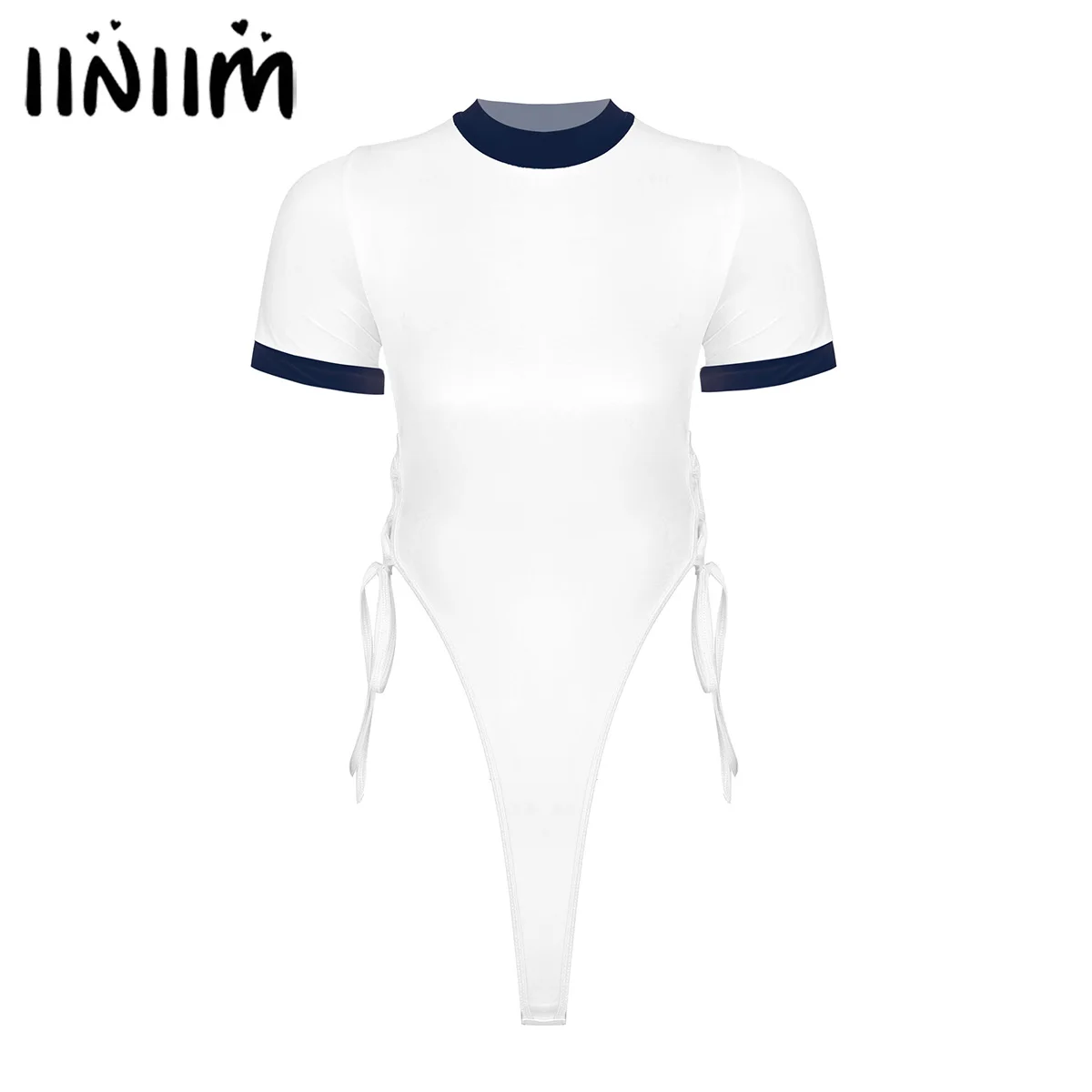 Women Exotic Girls See-through Teddies Lace-up Bodysuit Nightwear Lingerie Mock Neck Short Sleeve Leotard Fancy Costumes Cosplay
Women Exotic Girls See-through Teddies Lace-up Bodysuit Nightwear Lingerie Mock Neck Short Sleeve Leotard Fancy Costumes Cosplay