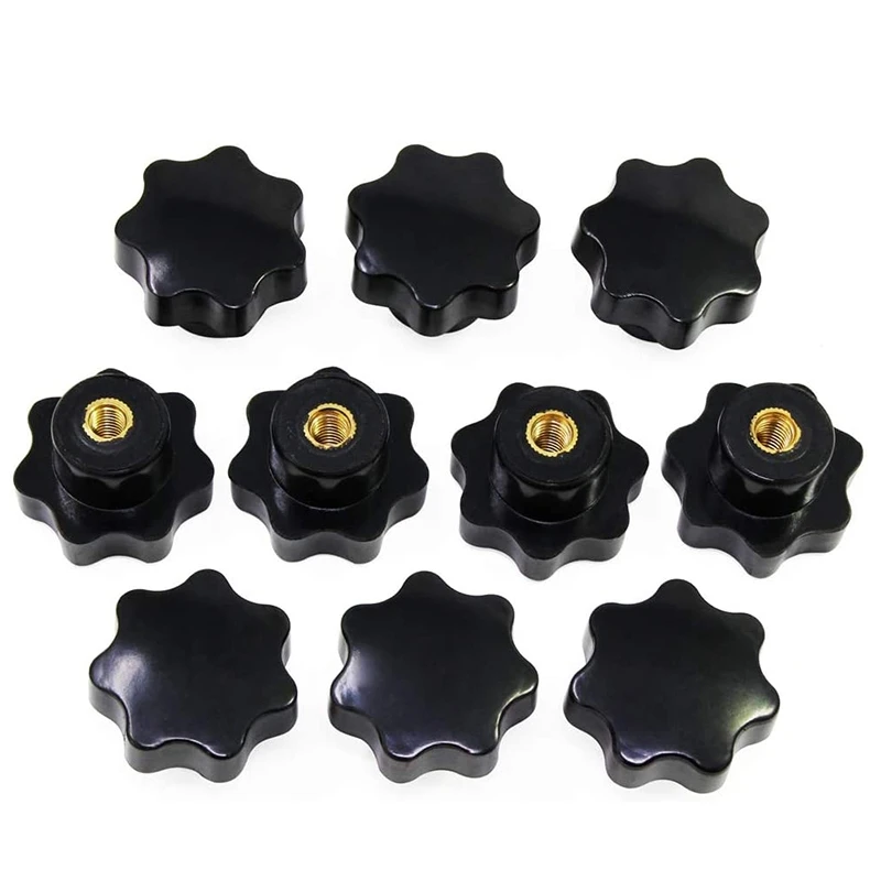 10 Pcs Knob Grip Star Shape Head M8 Female Thread Clamping Knob Shape Knob Handle Hand Knob Handle for Machine Tool
10 Pcs Knob Grip Star Shape Head M8 Female Thread Clamping Knob Shape Knob Handle Hand Knob Handle for Machine Tool