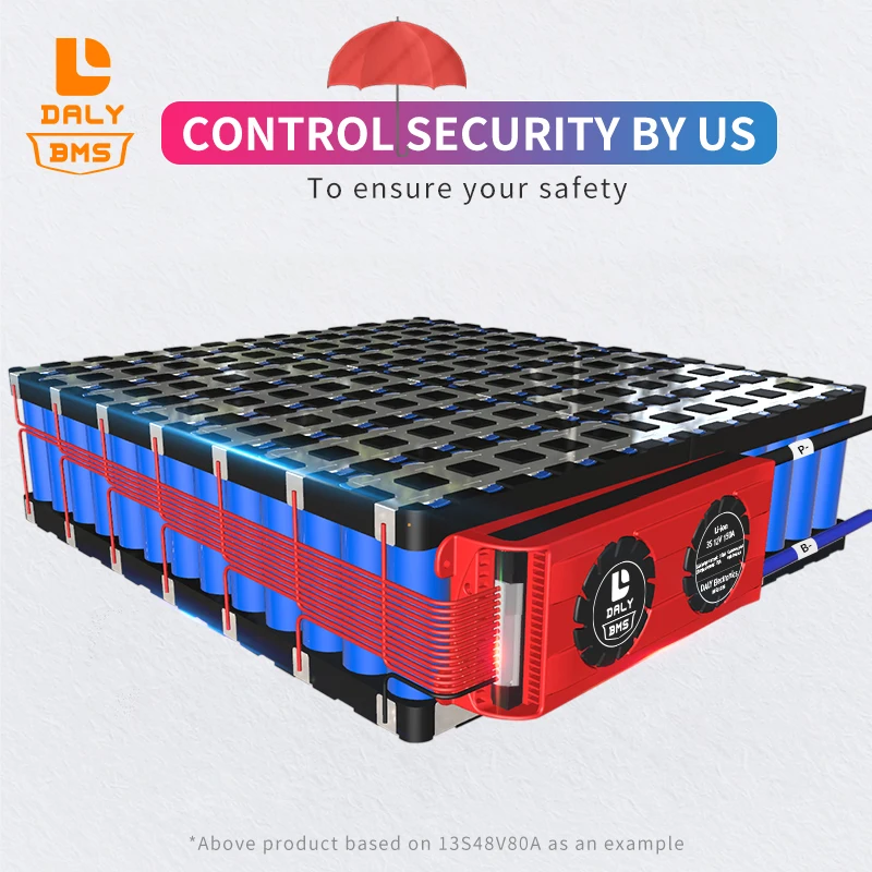 Daly BMS 4S 12 В Lifepo4 80A 100A 120A 150A 200A 250A 300A 400A 500A для солнечной батареи с вентилятором общий