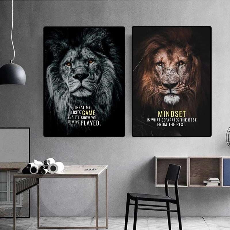 Wild Lion Animal Art Canvas Posters Motivational Quotes Wall Art Prints Painting Wall Picture for Living Room Home Cuadros Decor
Wild Lion Animal Art Canvas Posters Motivational Quotes Wall Art Prints Painting Wall Picture for Living Room Home Cuadros Decor
