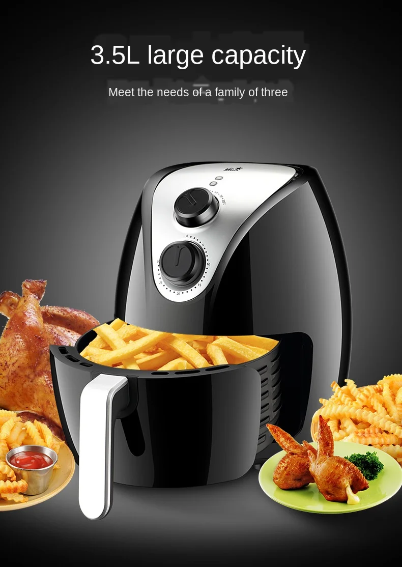 Air Deep-Fried Pot Mass Deep Frying Pan Deep-Fried Pot Sootless Chips Machine Multi-Function Deep-Fried Pot Home