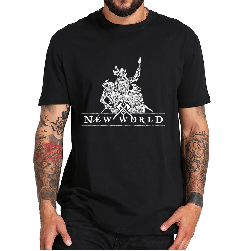 New World-T Shirt MMO Role-playing Game Lovers Short Sleeve Casual Basic 100% Cotton Soft Men's Clothing EU Size
New World-T Shirt MMO Role-playing Game Lovers Short Sleeve Casual Basic 100% Cotton Soft Men's Clothing EU Size