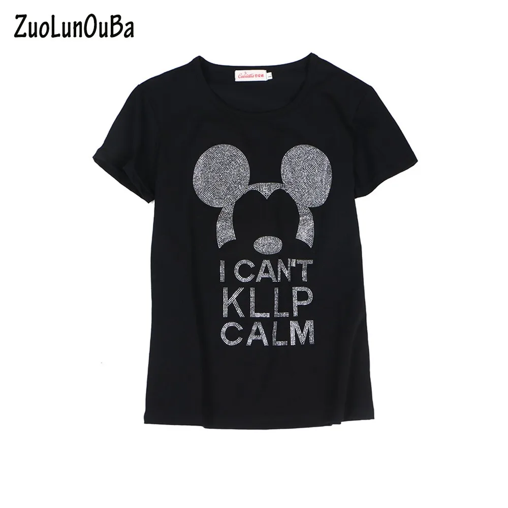 ZuoLunOuBa Summer Women Clothes T Shirt I Can Not Keep Calm Black Short Sleeved Plus Size Loose Tees Tops
ZuoLunOuBa Summer Women Clothes T Shirt I Can Not Keep Calm Black Short Sleeved Plus Size Loose Tees Tops
