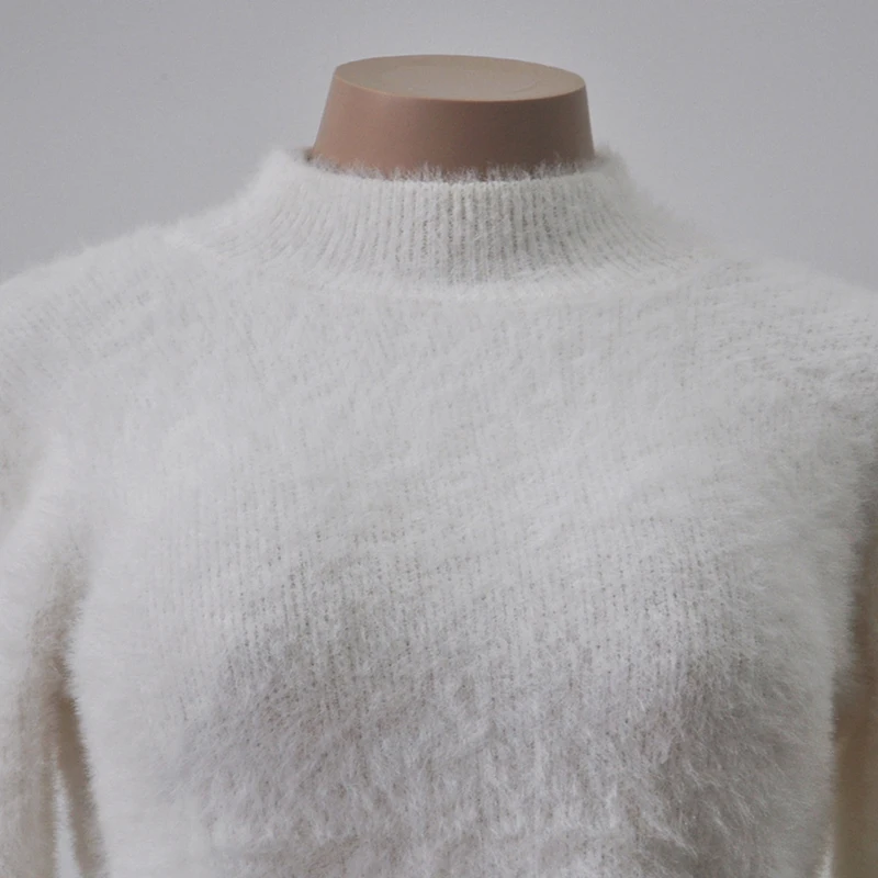 Women Autumn Winter Solid Color Long Sleeve Turtleneck Plush Bodycon Crop Sweater Top 4 Colors
Women Autumn Winter Solid Color Long Sleeve Turtleneck Plush Bodycon Crop Sweater Top 4 Colors