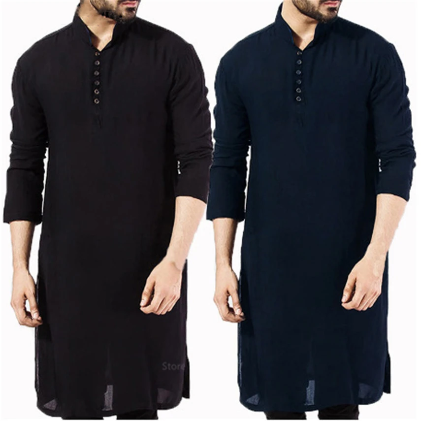 Islamic Clothing for Muslim Fashion Man Long Robes Solid Long Sleeve Arabic Arab Simple Casual Mens Shirt Jubba Thobe
Islamic Clothing for Muslim Fashion Man Long Robes Solid Long Sleeve Arabic Arab Simple Casual Mens Shirt Jubba Thobe