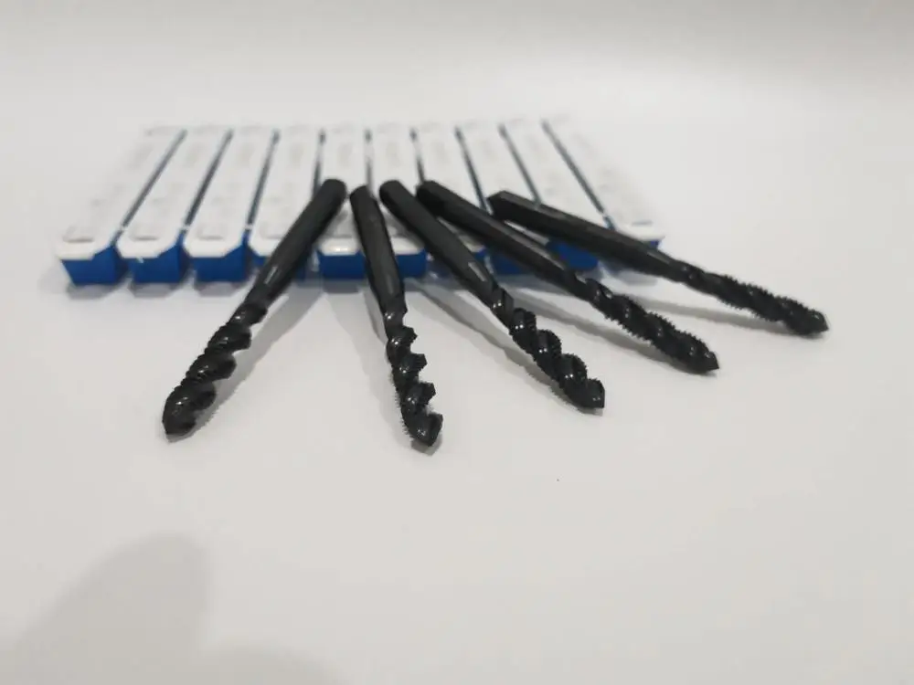 Full ground black nitriding spiral tap high speed steel 6542 spiral tap M3 M4 M5 M6 M8 M10 M12 M14 M16
Full ground black nitriding spiral tap high speed steel 6542 spiral tap M3 M4 M5 M6 M8 M10 M12 M14 M16