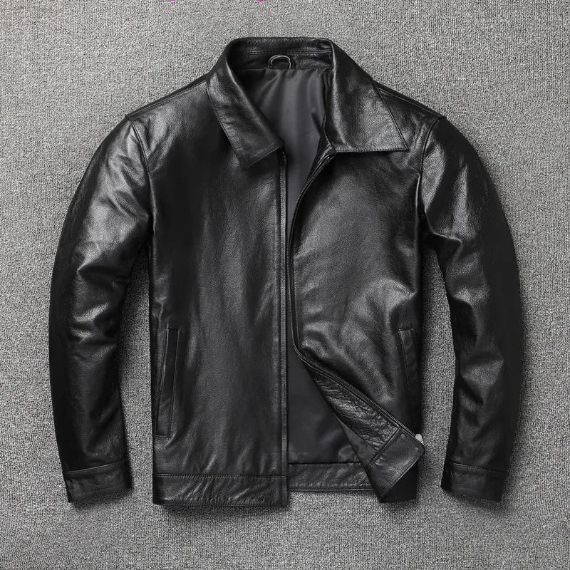 Men's Cowhide Coat Top Layer Genuine Cowhide Jacket Middle-aged Men's Spring Autumn Coat Large Size 6XL 
Men's Cowhide Coat Top Layer Genuine Cowhide Jacket Middle-aged Men's Spring Autumn Coat Large Size 6XL