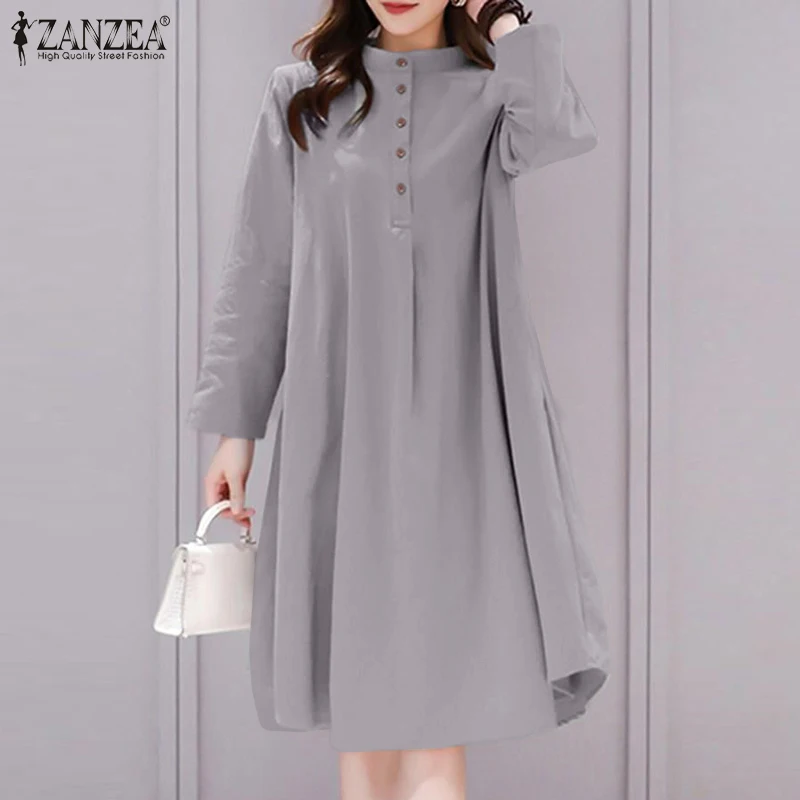 2022 стильное Элегантное повседневное винтажное платье ZANZEA осеннее женское платье с длинным рукавом и круглым вырезом праздничное свободное...
2022 стильное Элегантное повседневное винтажное платье ZANZEA осеннее женское платье с длинным рукавом и круглым вырезом праздничное свободное...