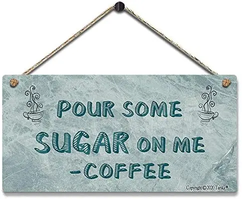 Pour Some Sugar On Me Coffee Retro Look Wood Decoration Plaque Hanging Sign for Garage Inspirational Quotes Wall Decor
Pour Some Sugar On Me Coffee Retro Look Wood Decoration Plaque Hanging Sign for Garage Inspirational Quotes Wall Decor