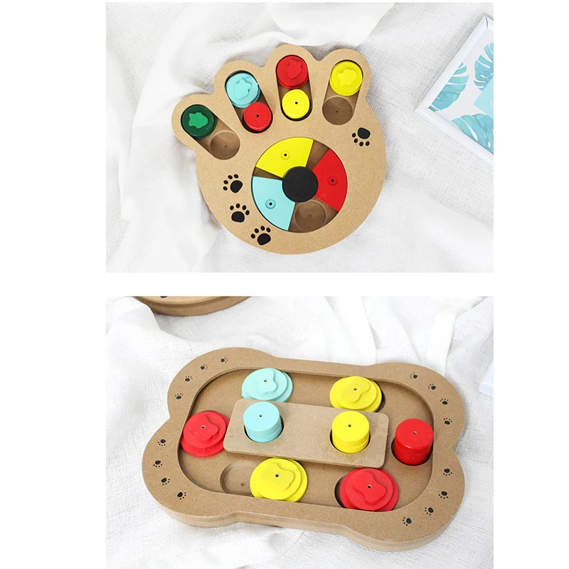 Educational Feeding Toy For Pet Dogs Training Natural Food Treated Wooden Paw Shape IQ Toys Game Paw Puzzle Plate Playing Toy
Educational Feeding Toy For Pet Dogs Training Natural Food Treated Wooden Paw Shape IQ Toys Game Paw Puzzle Plate Playing Toy