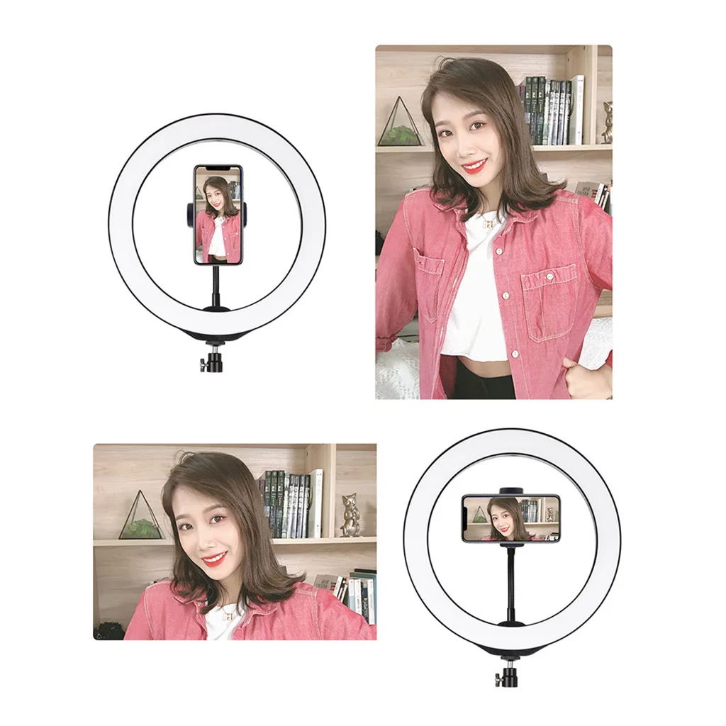 Dimmable LED Ring Light with Tripod Phone Holder Studio Lighting for Live Stream
Dimmable LED Ring Light with Tripod Phone Holder Studio Lighting for Live Stream