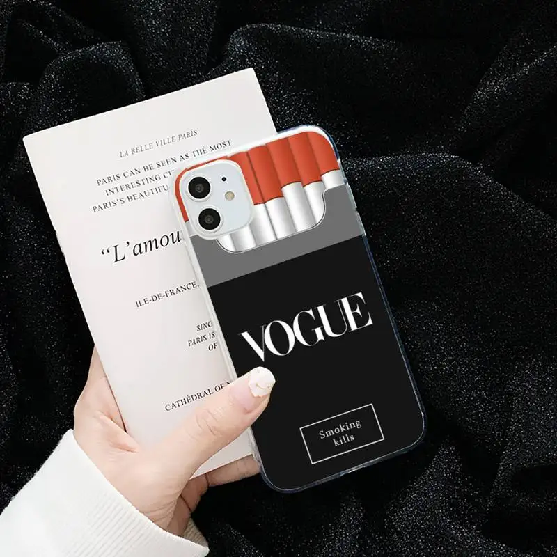 Luxury VOGUE Lady Smoke Phone Cases Transparent soft For iphone 5 5s 5c se 6 6s 7 8 11 12 plus mini x xs xr pro max
Luxury VOGUE Lady Smoke Phone Cases Transparent soft For iphone 5 5s 5c se 6 6s 7 8 11 12 plus mini x xs xr pro max