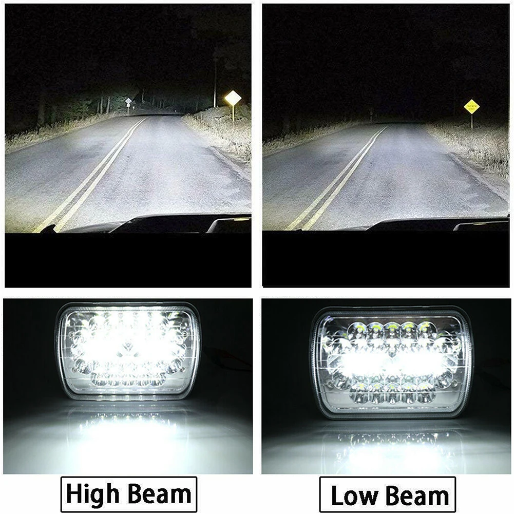 2pcs 180W 5x7 Headlights 7x6 LED Headlamp Hi/Lo Beam Daytime Running Light for Ford E-100 E-150 E-250 E-350 Car Accessories
2pcs 180W 5x7 Headlights 7x6 LED Headlamp Hi/Lo Beam Daytime Running Light for Ford E-100 E-150 E-250 E-350 Car Accessories