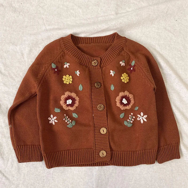 2021 Spring New Vintage Girls Floral Sweaters Fashion Korean Kids Knitted Cardigans Children Clothes Girls Knit Coat Cardigan
2021 Spring New Vintage Girls Floral Sweaters Fashion Korean Kids Knitted Cardigans Children Clothes Girls Knit Coat Cardigan
