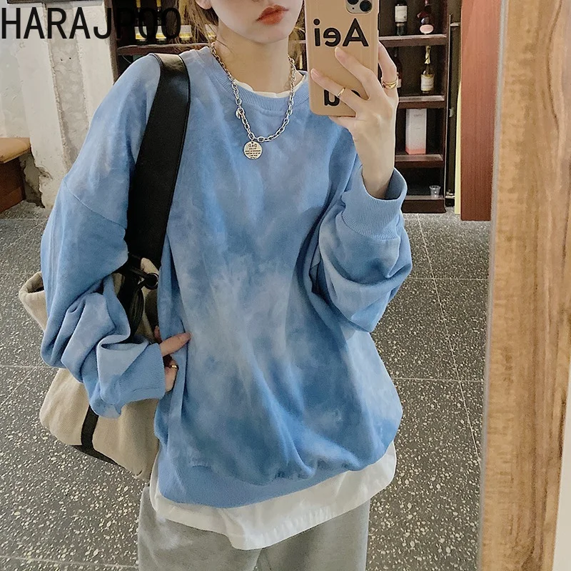 Harajpoo Women Sweatshirts 2021 Spring Fall New Korean Loose Versatile Tie Dye Sweater Lazy Style Long Sleeve Pullover Outer Top
Harajpoo Women Sweatshirts 2021 Spring Fall New Korean Loose Versatile Tie Dye Sweater Lazy Style Long Sleeve Pullover Outer Top
