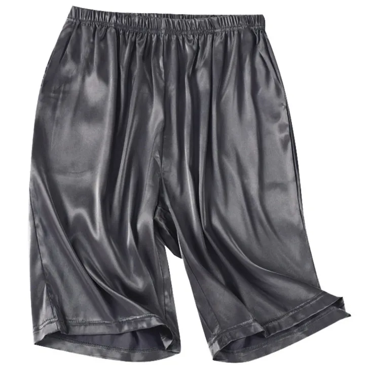 Summer Men's Home Solid Silk Satin Pajamas Shorts Pyjamas Boxers Short Sleep Bottoms Nightwear Comfortable Sleepwear
Summer Men's Home Solid Silk Satin Pajamas Shorts Pyjamas Boxers Short Sleep Bottoms Nightwear Comfortable Sleepwear