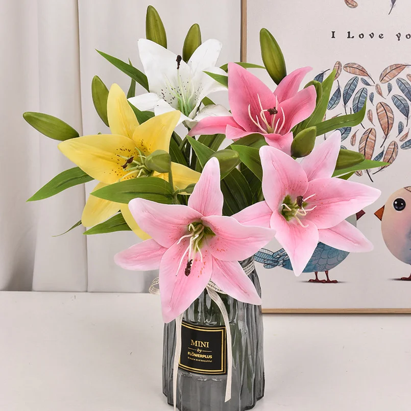 3 heads of Lily Perfume Orchid Artificial Flower Wedding Decoration Hotel Home Decoration Prop Imitation Plants Lily Silk Flower
3 heads of Lily Perfume Orchid Artificial Flower Wedding Decoration Hotel Home Decoration Prop Imitation Plants Lily Silk Flower