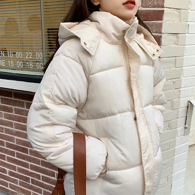 Thicken Solid Parkas Woman Korean Long Sleeve Slim Hooded Parkas Women Casual Winter Warm Loose Hooded Collar Women's Jacket
Thicken Solid Parkas Woman Korean Long Sleeve Slim Hooded Parkas Women Casual Winter Warm Loose Hooded Collar Women's Jacket