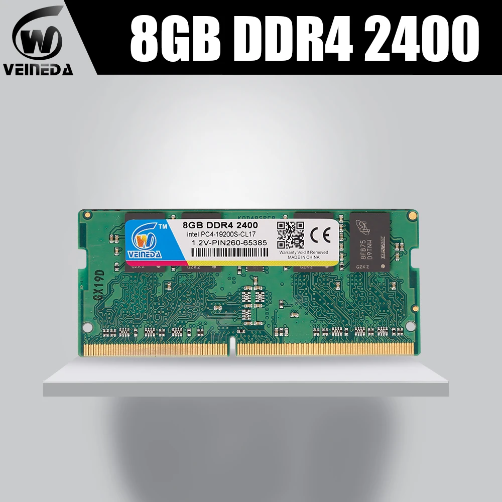 

Память VEINEDA DDR4 для ноутбука, 4 гб, 8 гб, 2133, 2400 мгц, 2666 дюйма, озу SO-DIMM для ноутбука, 1,2 в, контактов