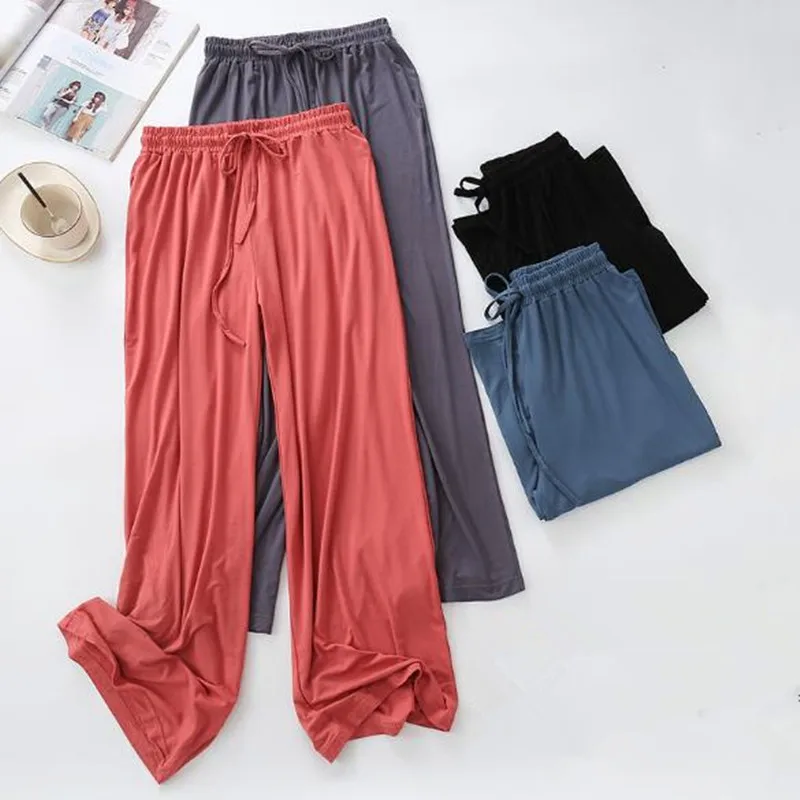 Wide leg pants women's high waist drape 2021 new modal loose traight casual pajamas pants ladies home pant sleep trousers
Wide leg pants women's high waist drape 2021 new modal loose traight casual pajamas pants ladies home pant sleep trousers